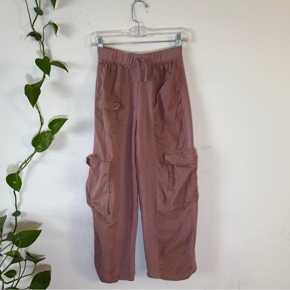 Zara Kids Rose Pink Cargo Casual Sweatpants Joggers - Picture 1 of 4